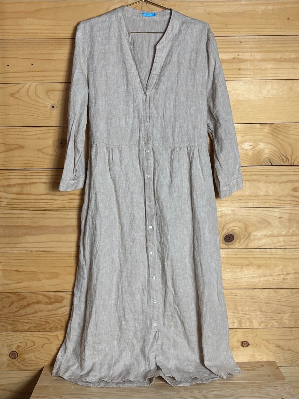 J. McLaughlin Ceylon Linen dress 3/4 sleeve XL